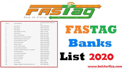fastag banks list 2020 fastag banks list 2020